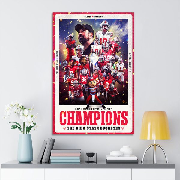 Ohio State Buckeyes Football Rectangle Canvas With Inner Frame - HOATT 8904