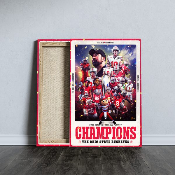 Ohio State Buckeyes Football Rectangle Canvas With Inner Frame - HOATT 8904