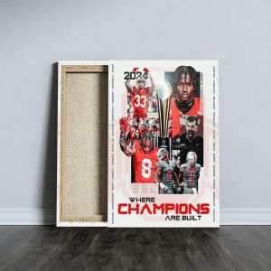 Ohio State Buckeyes Football Rectangle Canvas With Inner Frame - HOATT 8907
