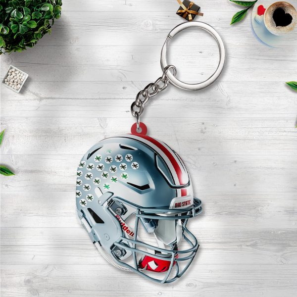 Ohio State Buckeyes Football Custom Shape 2-sided Keychain - TANTN 11035