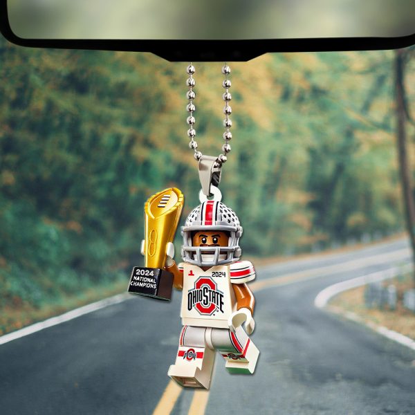 Ohio State Buckeyes Football Custom Shape 2-sided Acrylic Car Ornament - TANTN 10749