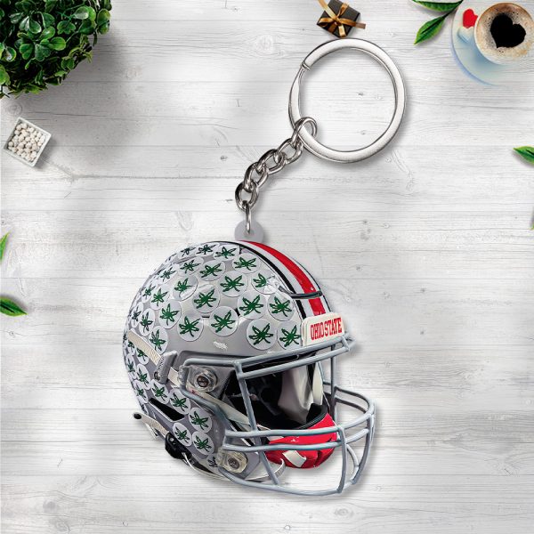 Ohio State Buckeyes Football Custom Shape 2-sided Keychain - TANTN 11036