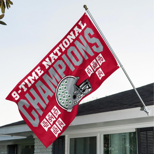 Ohio State Buckeyes Football 3D House Flag - TANTN 10712