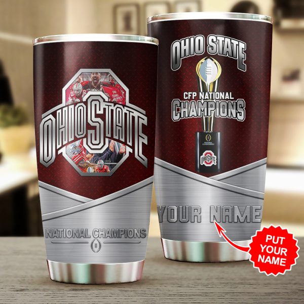 Personalized Ohio State Buckeyes Football Tumbler Cup - HOATT 8367