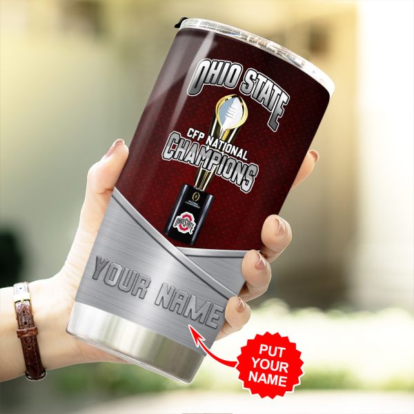 Personalized Ohio State Buckeyes Football Tumbler Cup - HOATT 8367