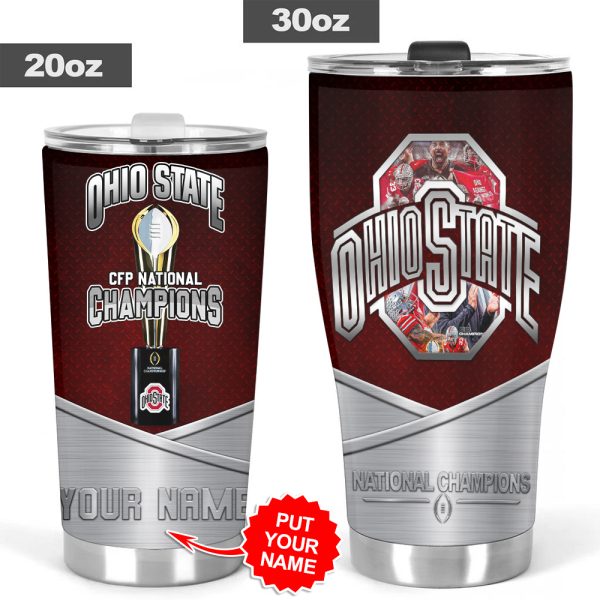 Personalized Ohio State Buckeyes Football Tumbler Cup - HOATT 8367