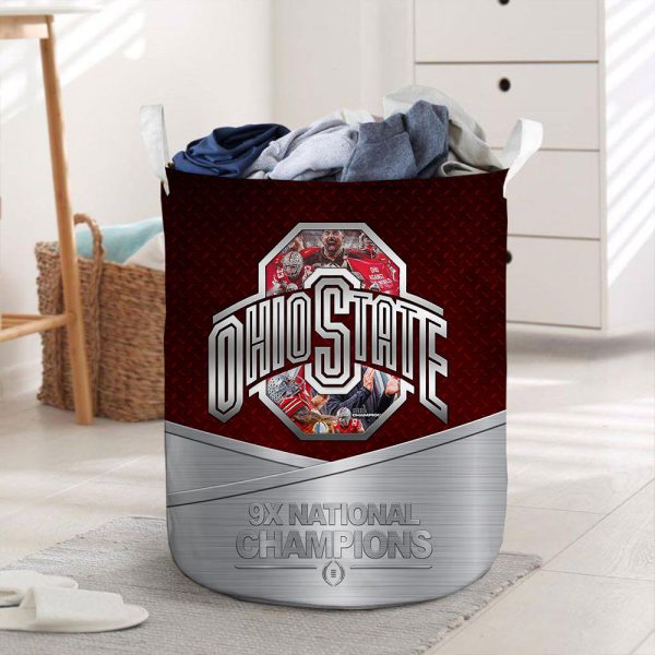 Personalized Ohio State Buckeyes Football Laundry Basket – HOATT 8726
