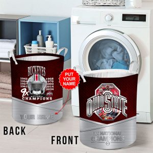 Personalized Ohio State Buckeyes Football Laundry Basket – HOATT 8726