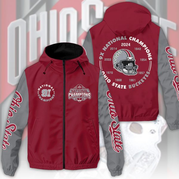 Ohio State Buckeyes Football 3D Windbreaker Jacket - HOATT 8362