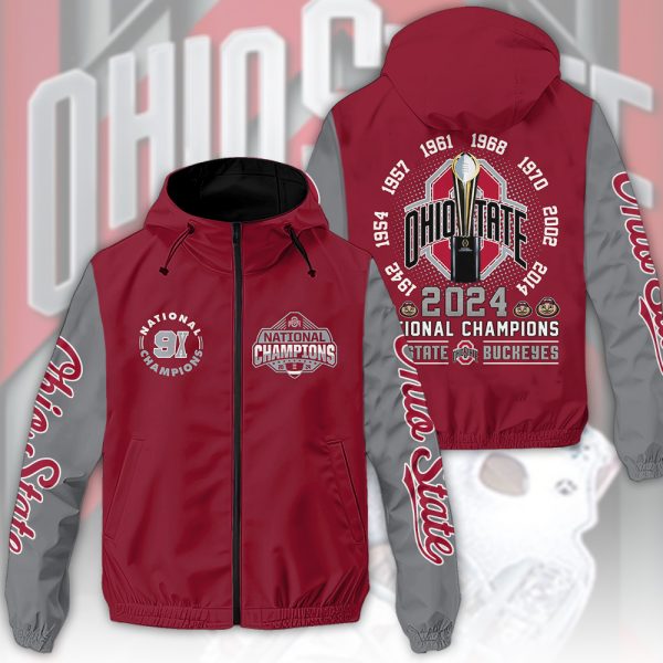 Ohio State Buckeyes Football 3D Windbreaker Jacket - HOATT 8392
