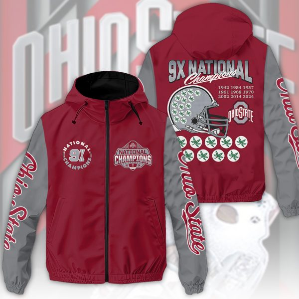 Ohio State Buckeyes Football 3D Windbreaker Jacket - HOATT 8701