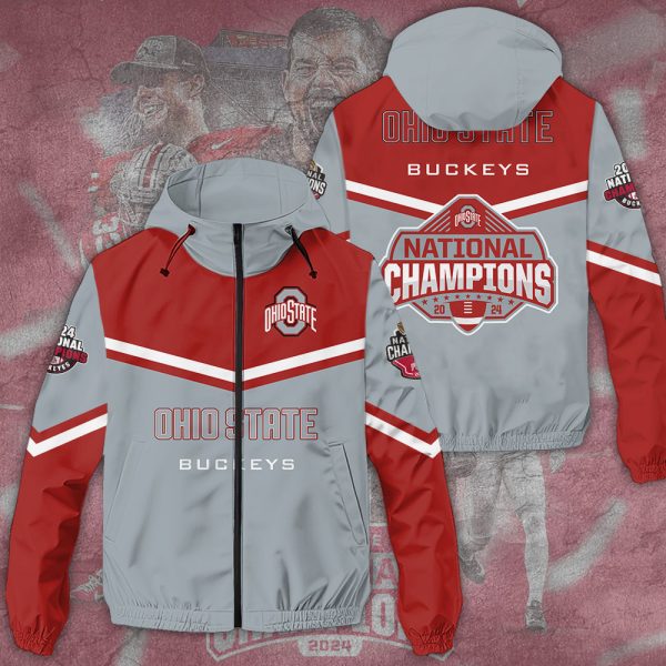 Ohio State Buckeyes Football 3D Windbreaker Jacket - TANTN 10944
