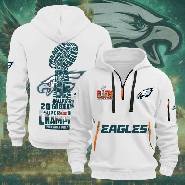 Philadelphia Eagles 2D Quarter Zip Hoodie - MAITM 9899