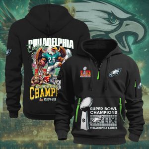 Philadelphia Eagles 2D Quarter Zip Hoodie - MAITM 9921