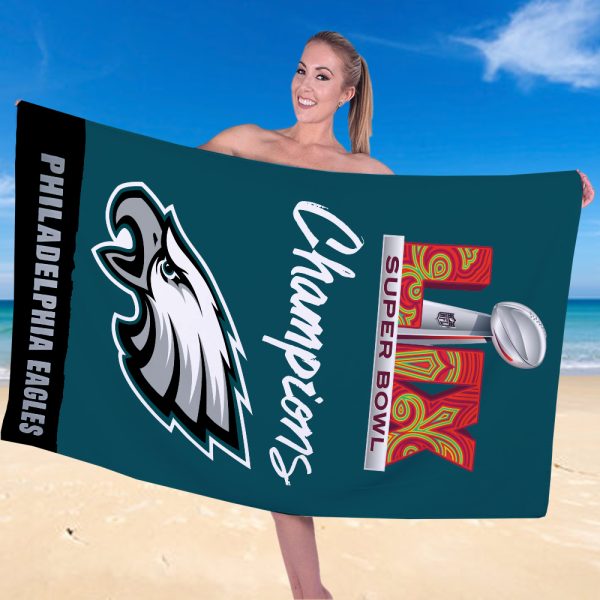 Philadelphia Eagles Rectangle Beach Towel - TANTN 10804