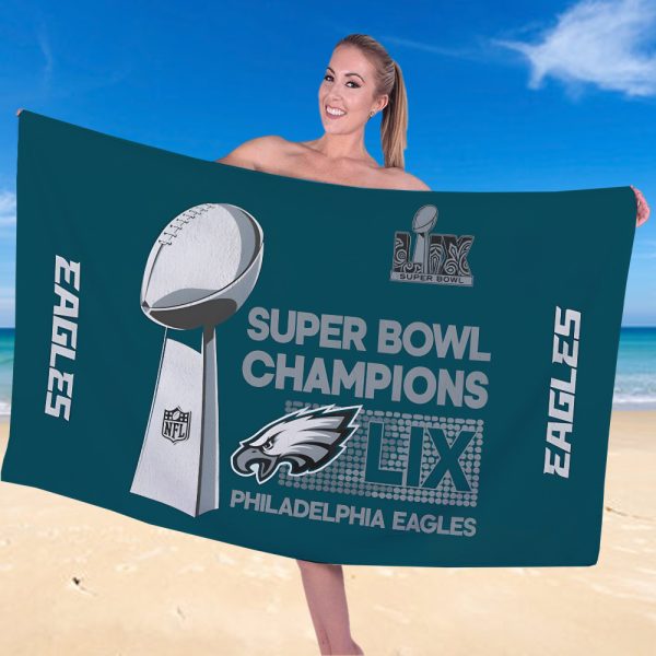 Philadelphia Eagles Rectangle Beach Towel - TANTN 10809