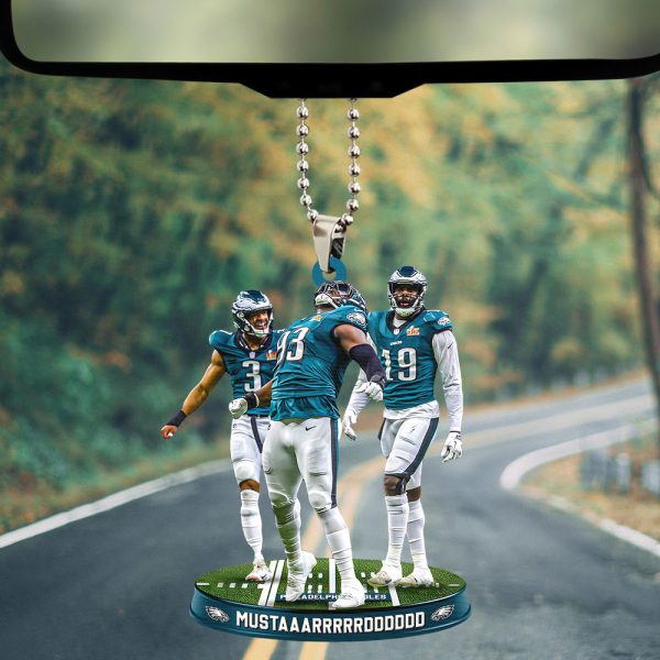 Philadelphia Eagles Custom Shape 2-sided Acrylic Car Ornament - TANTN 10859