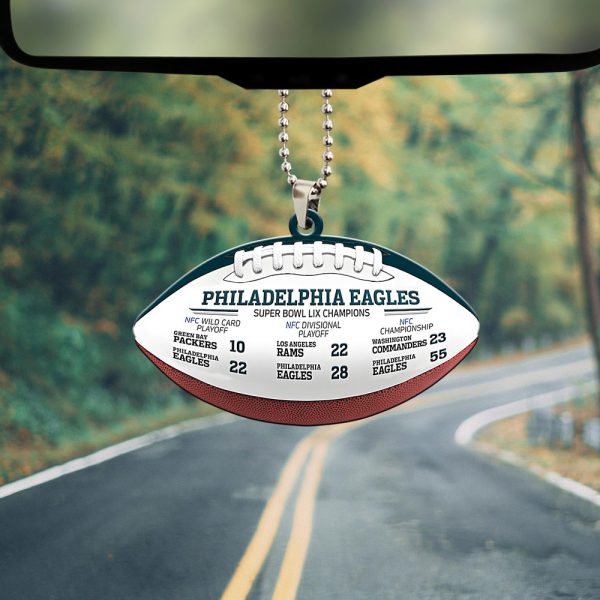 Philadelphia Eagles Custom Shape 2-sided Acrylic Car Ornament - MAITM 9884