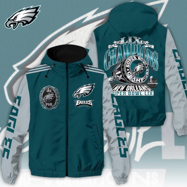 Philadelphia Eagles 3D Windbreaker Jacket - HOATT 8365
