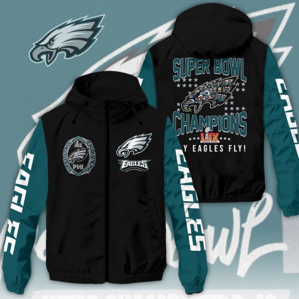 Philadelphia Eagles 3D Windbreaker Jacket - HOATT 8724