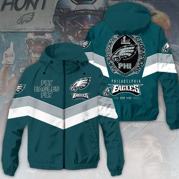 Philadelphia Eagles 3D Windbreaker Jacket - HOATT 8731