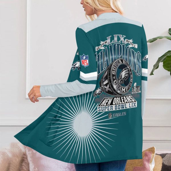 Philadelphia Eagles Women's Patch Pocket Cardigan - MAITM 9927