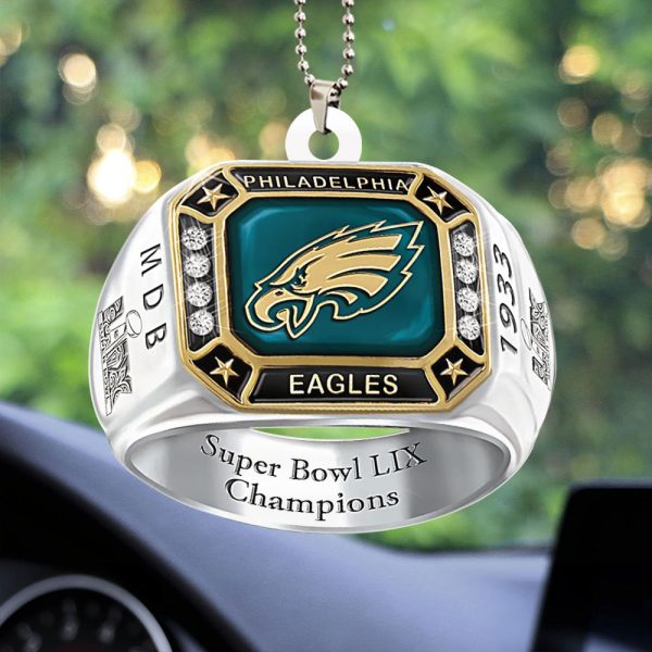 Philadelphia Eagles Custom Shape 1-sided Acrylic Car Ornament - HOATT 8411