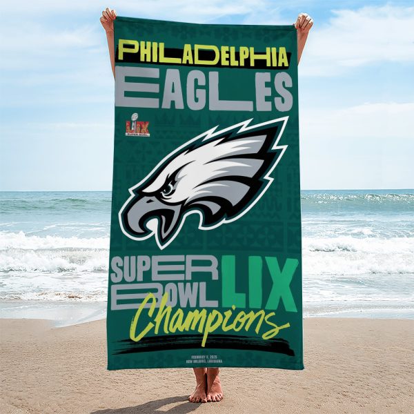 Philadelphia Eagles Rectangle Beach Towel - HOATT 8346