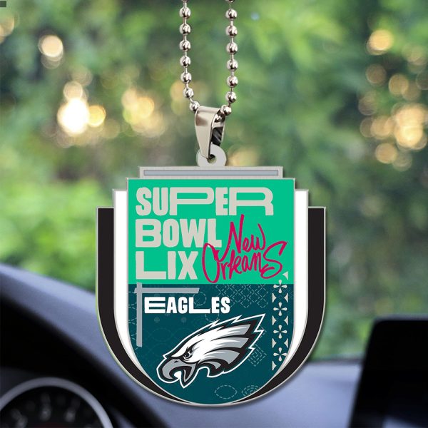 Philadelphia Eagles Custom Shape 2-sided Acrylic Car Ornament - TANTN 10696