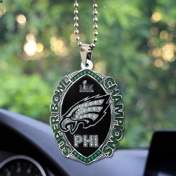 Philadelphia Eagles Custom Shape 1-sided Acrylic Car Ornament - TANTN 10811