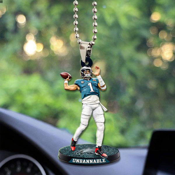 Philadelphia Eagles Custom Shape 2-sided Acrylic Car Ornament - TANTN 10858