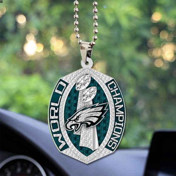 Philadelphia Eagles Custom Shape 2-sided Acrylic Car Ornament - TANTN 10868