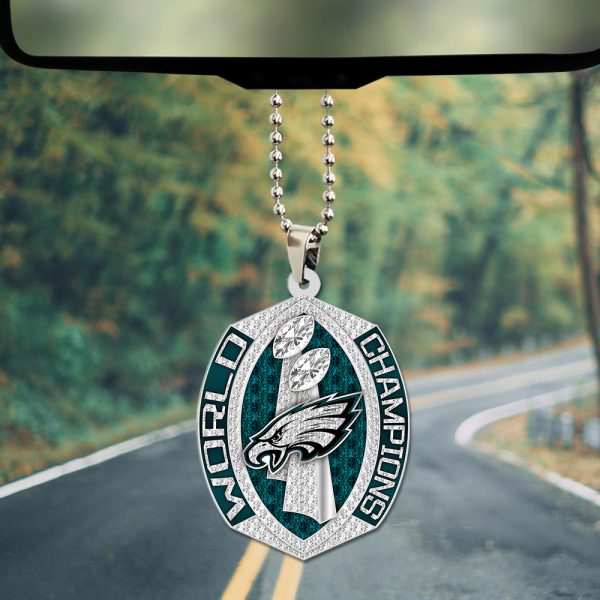 Philadelphia Eagles Custom Shape 2-sided Acrylic Car Ornament - TANTN 10868