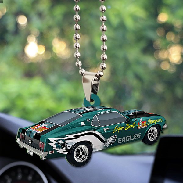 Philadelphia Eagles Custom Shape 2-sided Acrylic Car Ornament - TANTN 10902