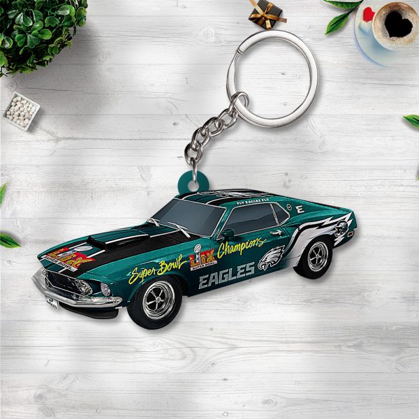 Philadelphia Eagles Custom Shape 2-sided Keychain - TANTN 11041