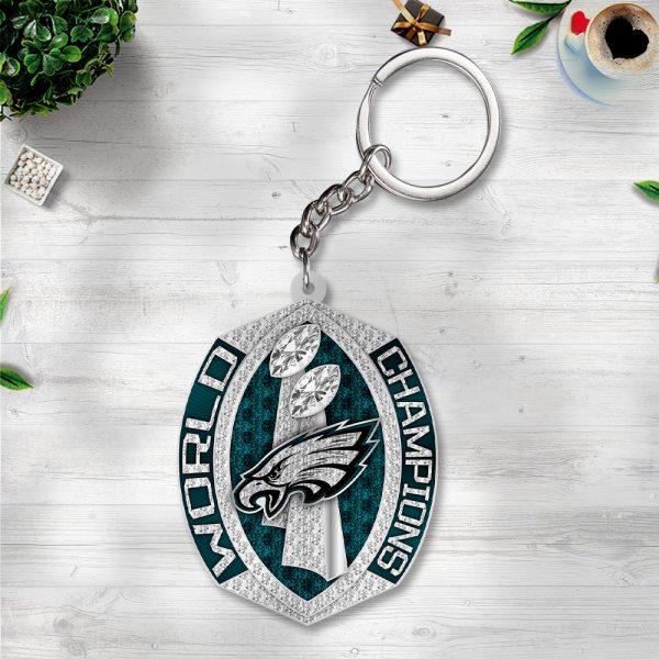 Philadelphia Eagles Custom Shape 2-sided Keychain - TANTN 11042