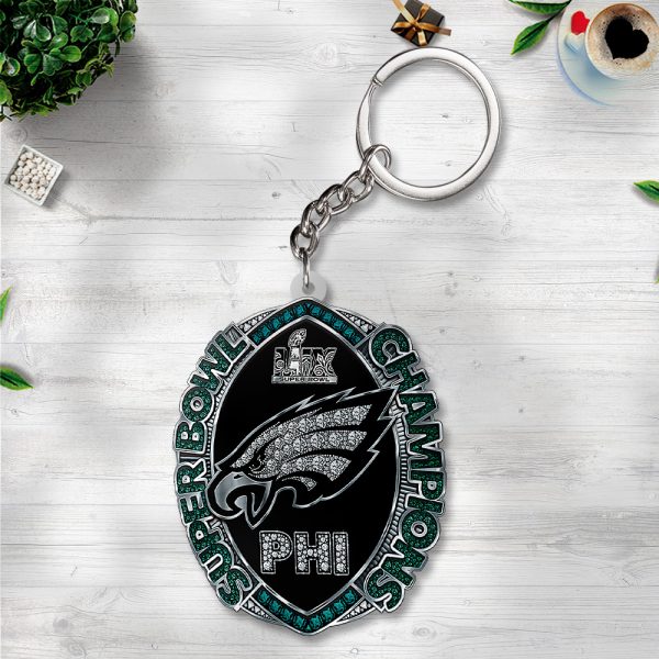 Philadelphia Eagles Custom Shape 2-sided Keychain - TANTN 11043