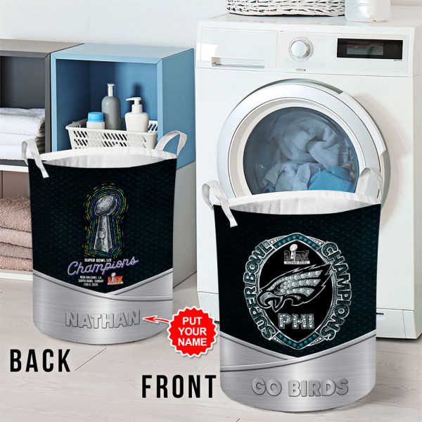 Personalized Philadelphia Eagles Laundry Basket – HOATT 8695