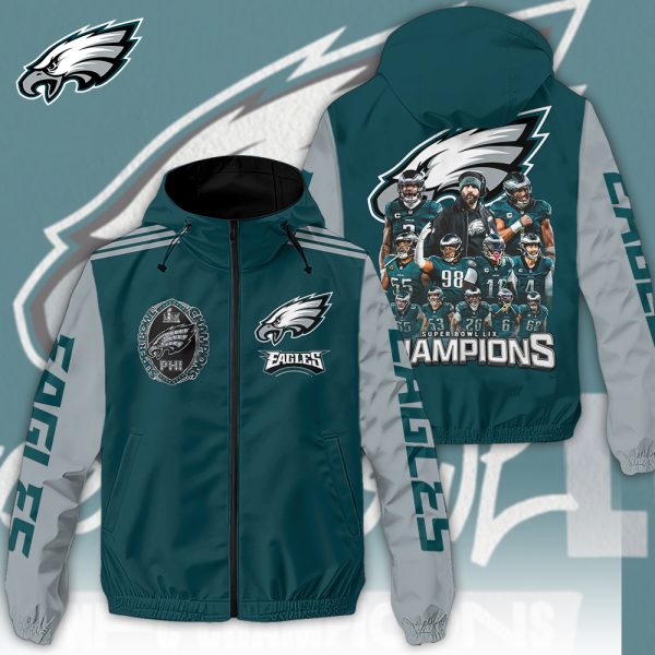 Philadelphia Eagles 3D Windbreaker Jacket - HOATT 8372