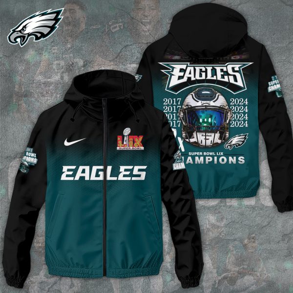 Philadelphia Eagles 3D Windbreaker Jacket - TANTN 10856