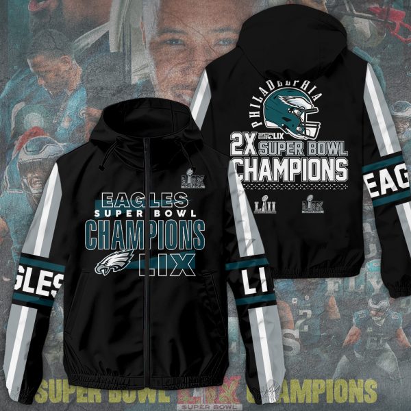 Philadelphia Eagles 3D Windbreaker Jacket - TANTN 11070