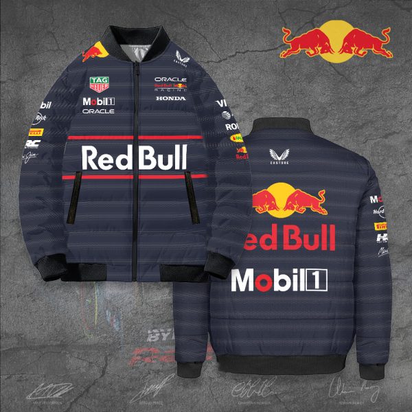 Red Bull Racing F1 3D Bomber Puffer Jacket - TANTN 10891