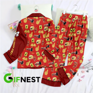 Scuderia Ferrari x Lewis Hamilton Button Down Pajamas Set – ANHNV 6053