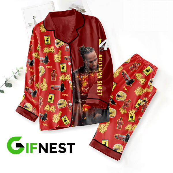 Scuderia Ferrari x Lewis Hamilton Button Down Pajamas Set – ANHNV 6053