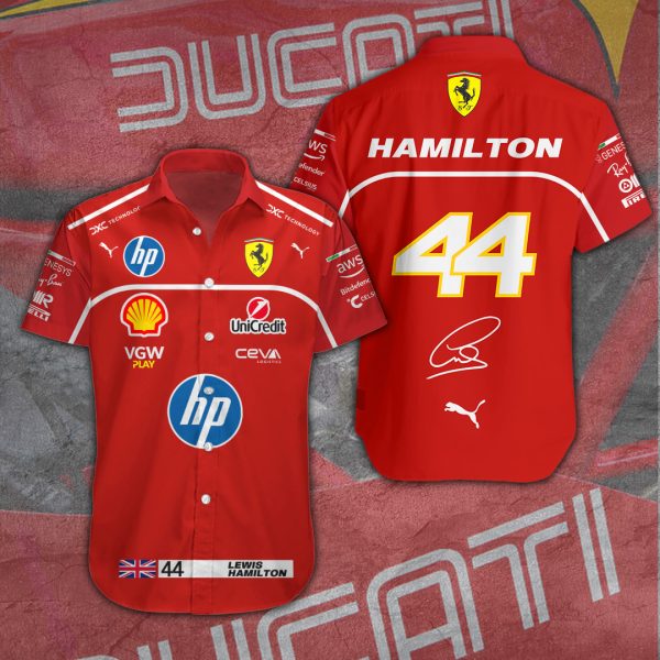 Scuderia Ferrari x Lewis Hamilton Short Sleeve Dress Shirt – TANTN 10995.1
