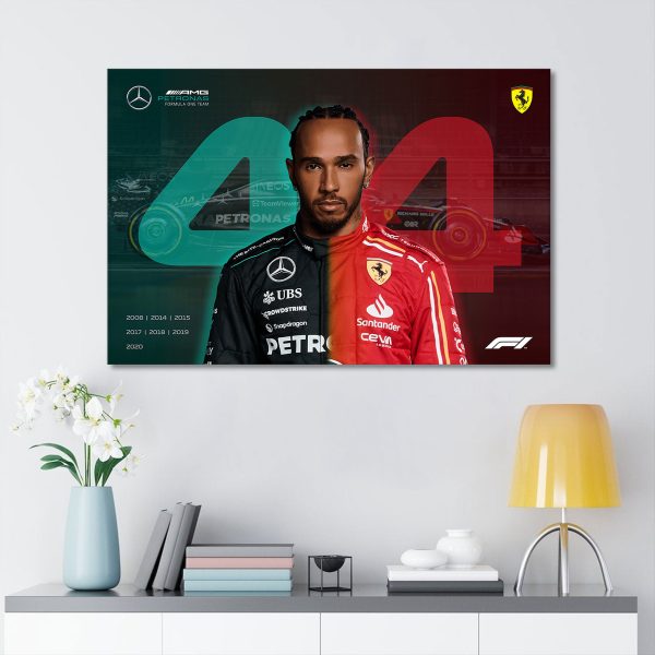 Lewis Hamilton Rectangle Canvas With Inner Frame - HOATT 8829