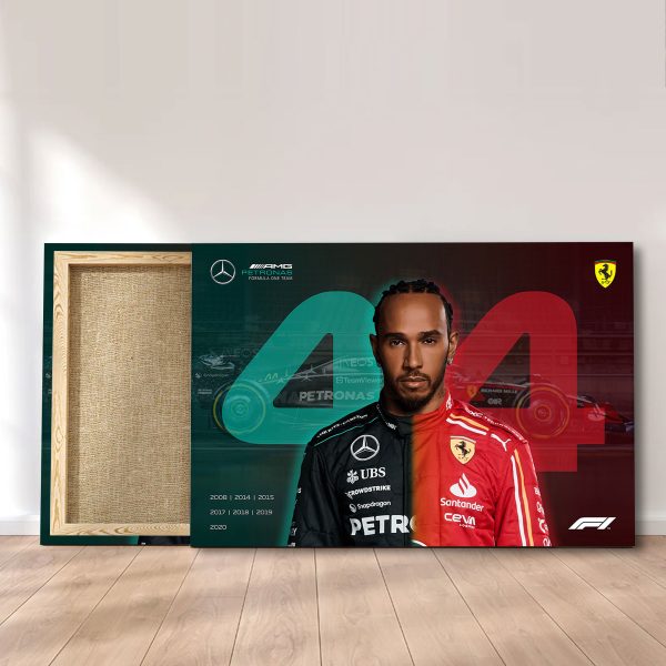 Lewis Hamilton Rectangle Canvas With Inner Frame - HOATT 8829