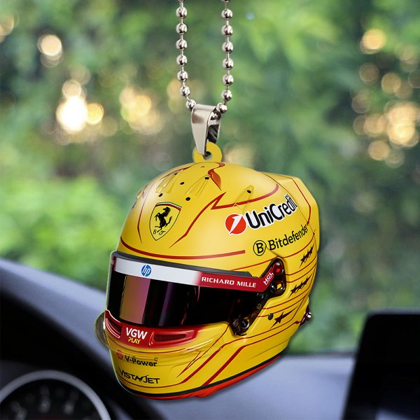 Scuderia Ferrari x Lewis Hamilton Custom Shape 2-sided Acrylic Car Ornament – TANTN 11147