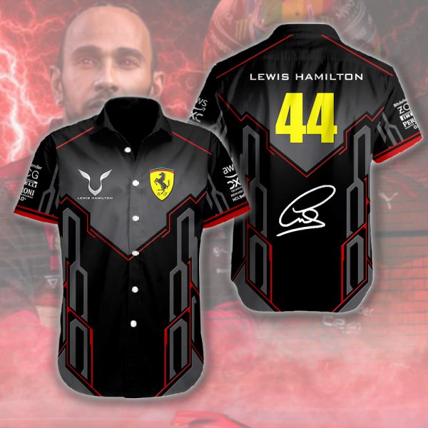Lewis Hamilton x Scuderia Ferrari Short Sleeve Dress Shirt – HOATT 8765.1