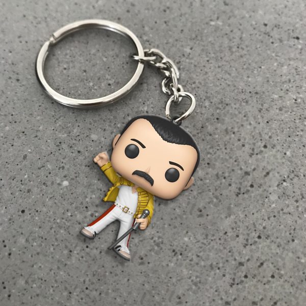 Freddie Mercury Custom Shape 2-sided Keychain - MAITM 10162